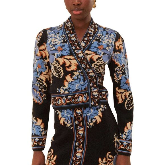 Farm Rio Womens  Tapestry Knit Wrap Blouse - Picture 4 of 5